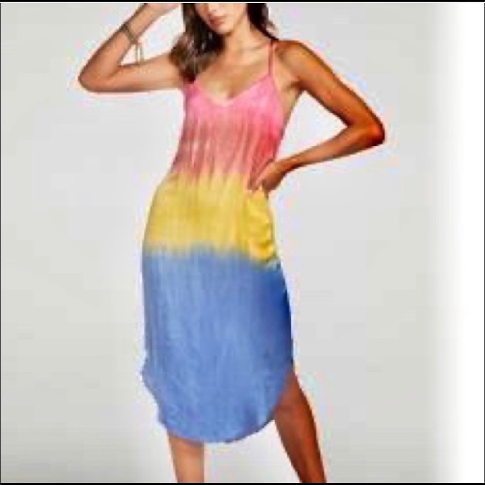 Chaser tie dye slip dress Large NWT - Picture 1 of 8